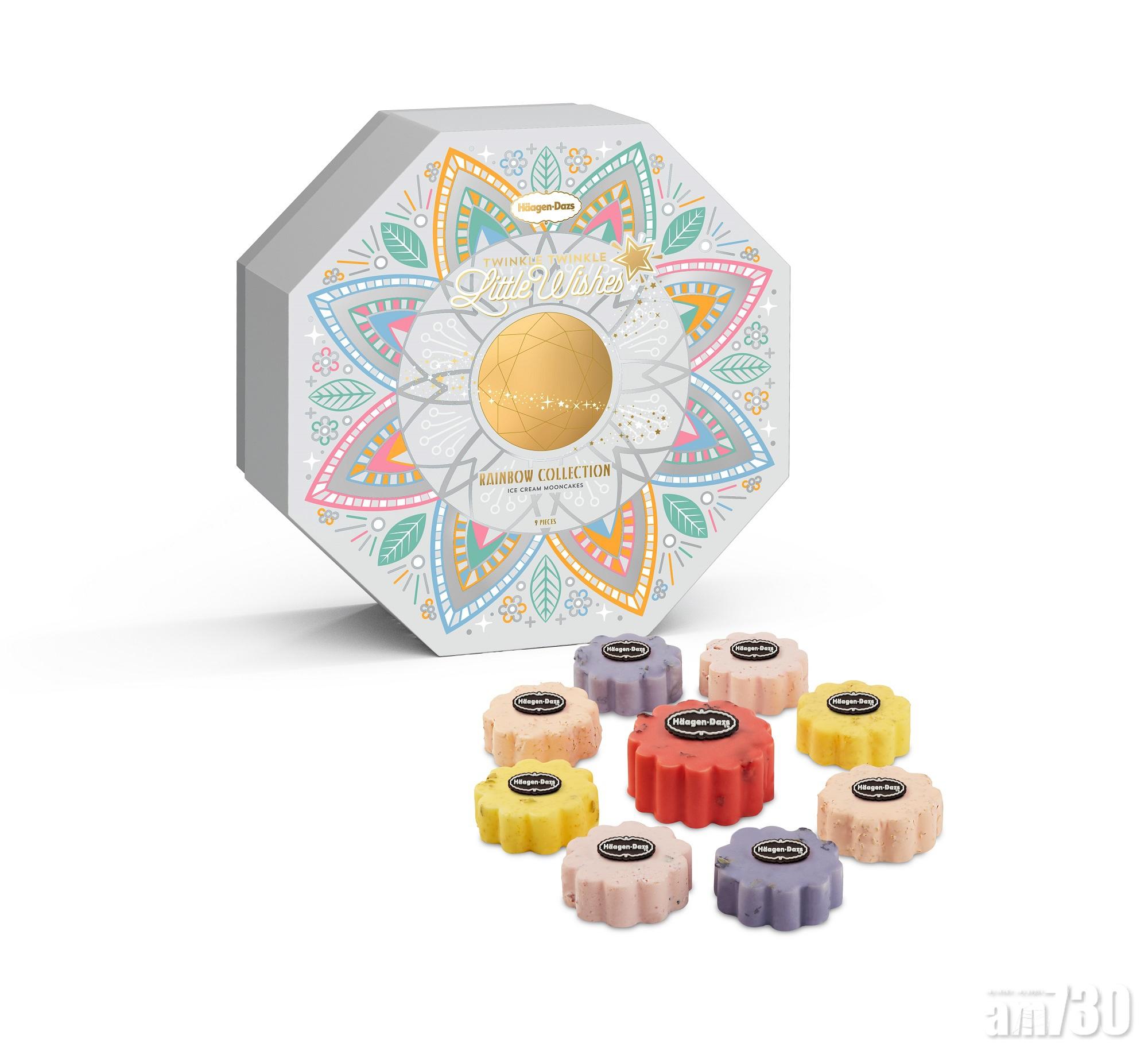 彩花‧盈月,多彩的朱古力脆皮搭配多款食用花瓣和經典雪糕口味。一般客戶早鳥價$809