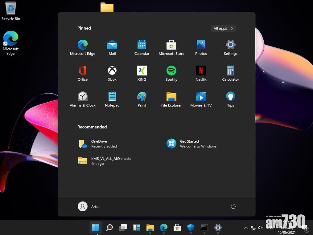 釘選區右上角有個All apps按鈕。