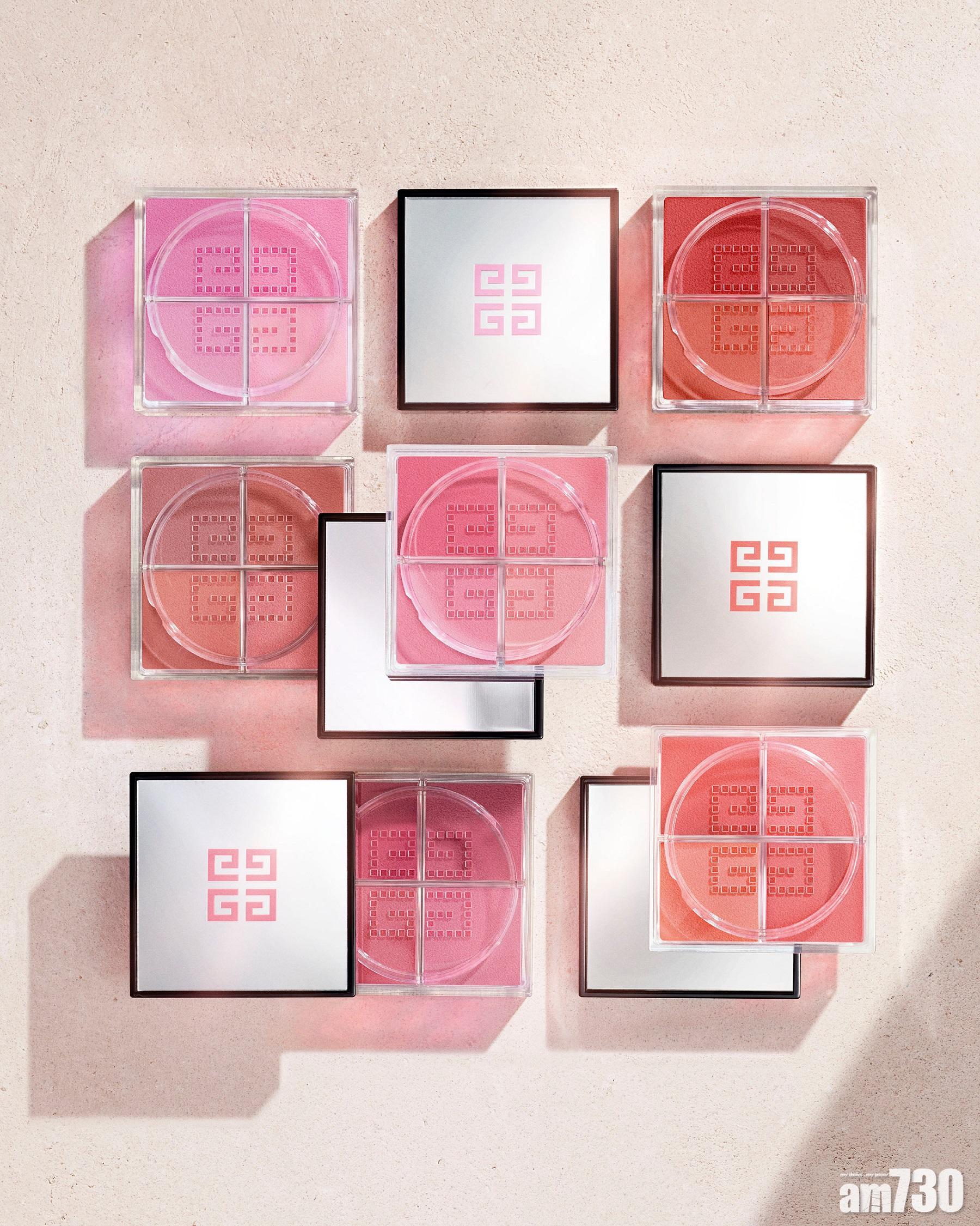 首個高級訂製稜鏡胭脂Prisme Libre Blush,運用原創稜鏡原理,以四種不同的棉花糖色調,折射出肌膚自身光澤,同時提亮膚色,打造透光立體小顏,雙頰自然透紅。$405/6g(4色)