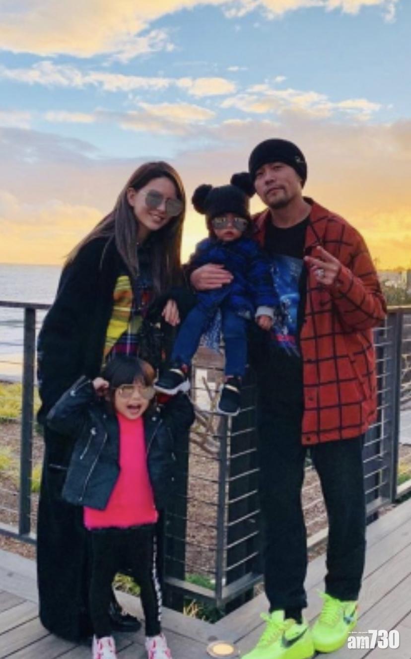 周杰倫一向好保護兩個小朋友,甚少像今次這樣有正面樣曝光。(昆凌@IG截圖)
