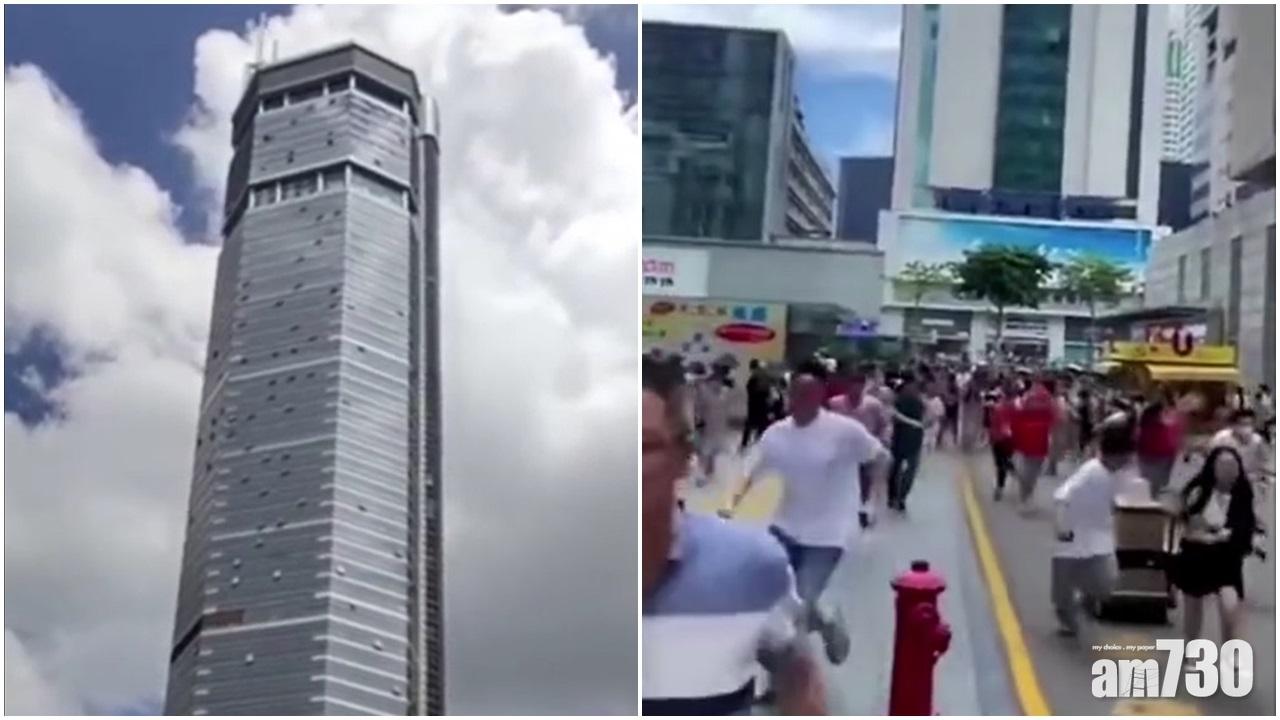 專家指,深圳賽格大廈早前連日晃動,一度引起大批民眾恐慌逃離。(資料圖片)