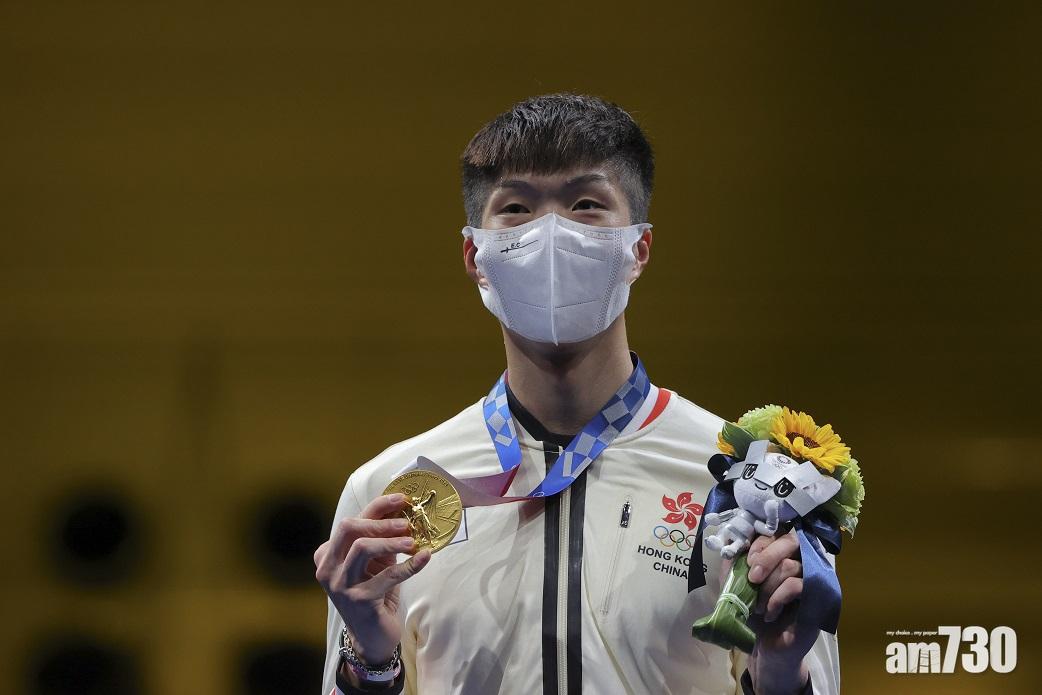 張家朗奪得金牌,林大輝做找數真漢子。