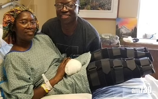 女事主Jummai Nache確診後現併發症,須切除雙腿。其丈夫誓要找出原因。(互聯網)