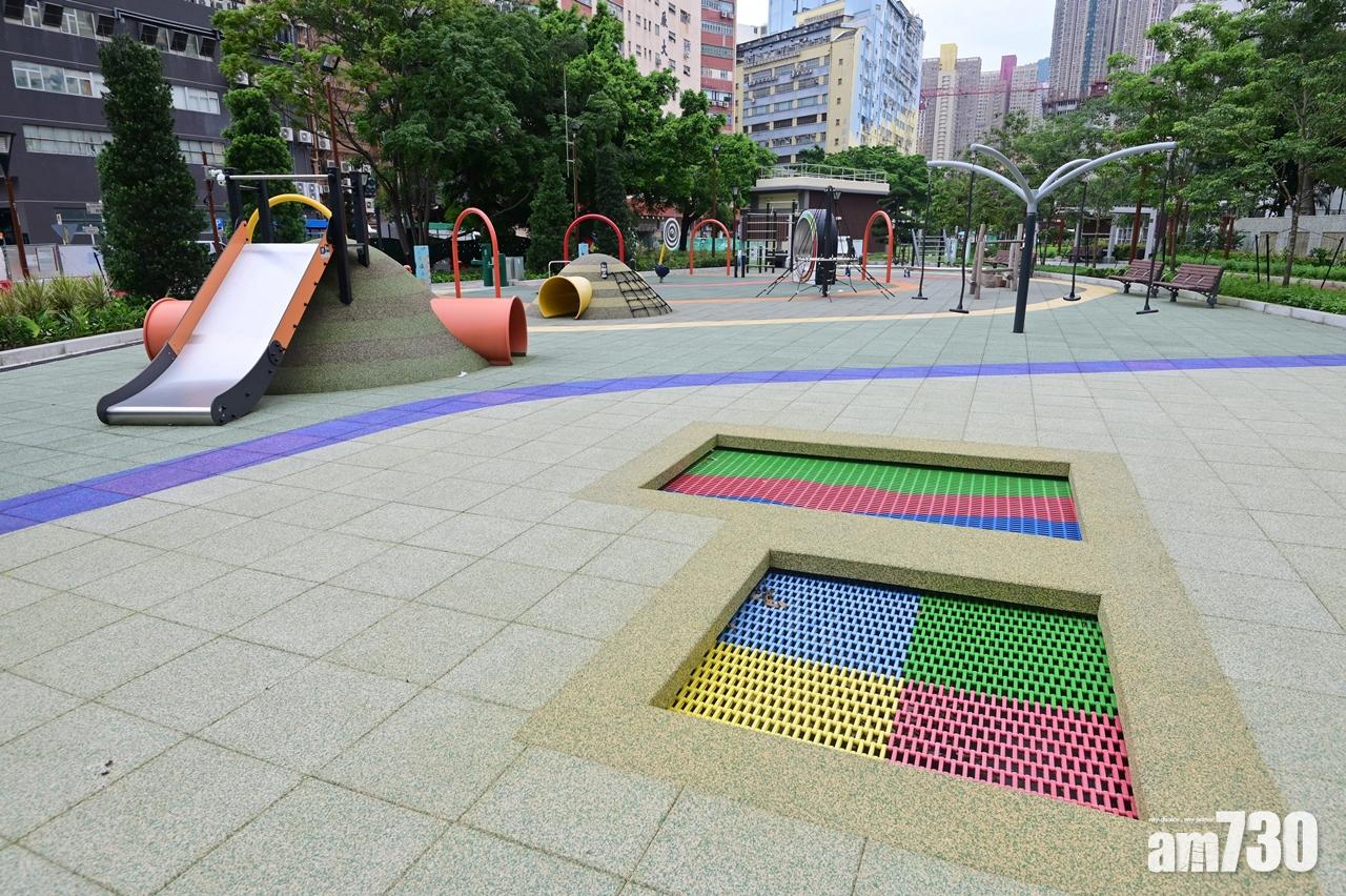 東啟德公園內名為「彩虹樂園」的兒童遊樂場。(政府新聞處)