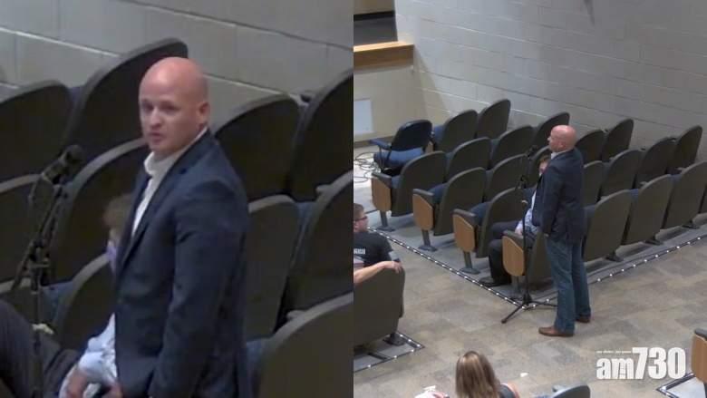 自稱來自牛津的Dr. Sean Brooks在會上發言。(互聯網)