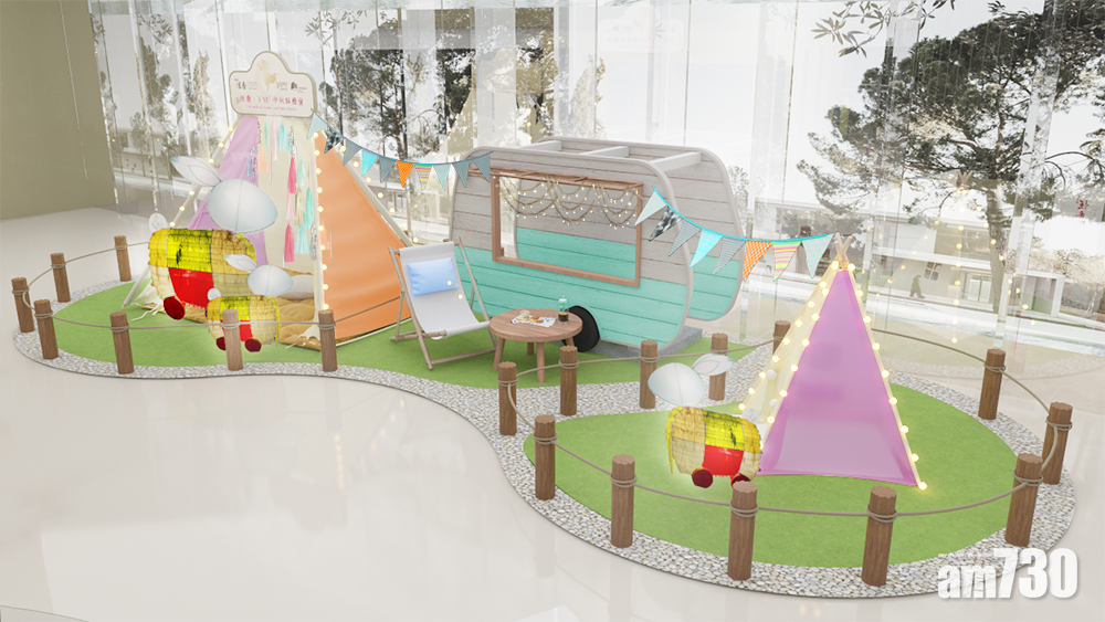 打卡位二:超過1.5米高巨型兔燈籠 陪你Glamping賞月