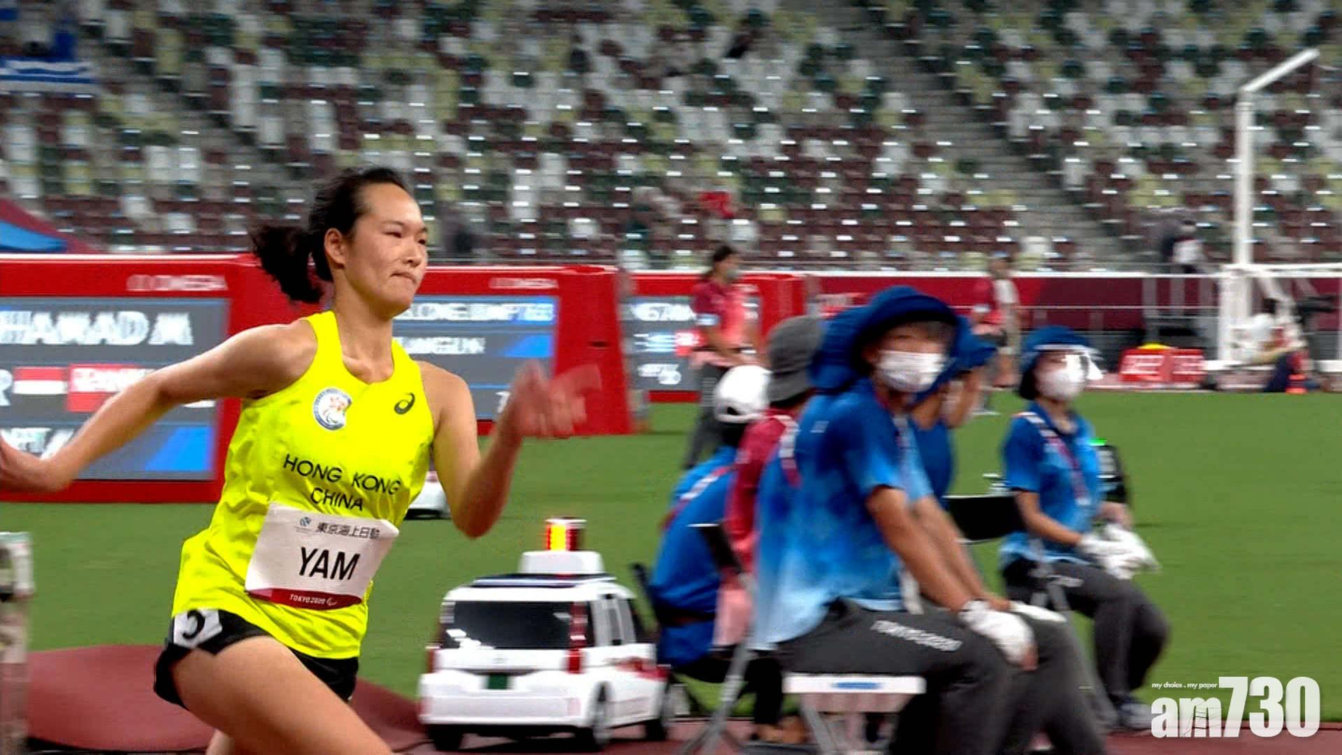 香港田徑代表任國芬在100米跑出接近自己最佳成績。(香港殘疾人奧委會暨傷殘人士體育協會圖片)