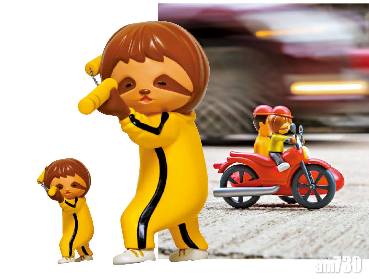 場內獨家發售的搪膠figure,為香港fans而設的雙截棍樹懶(一大一細)及可行走大叔、樹懶電單車。