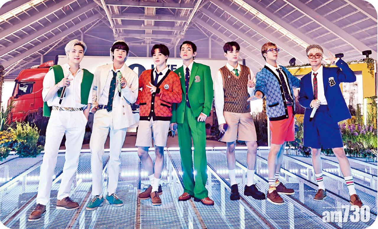 韓國天團BTS緊貼第二位。