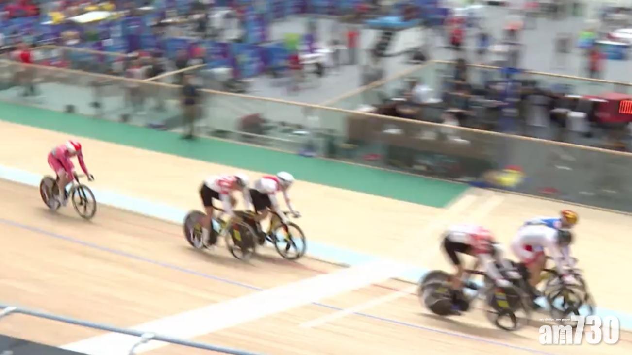 杜棹熙(左)在男子凱林賽決賽得第6。(直播截圖)