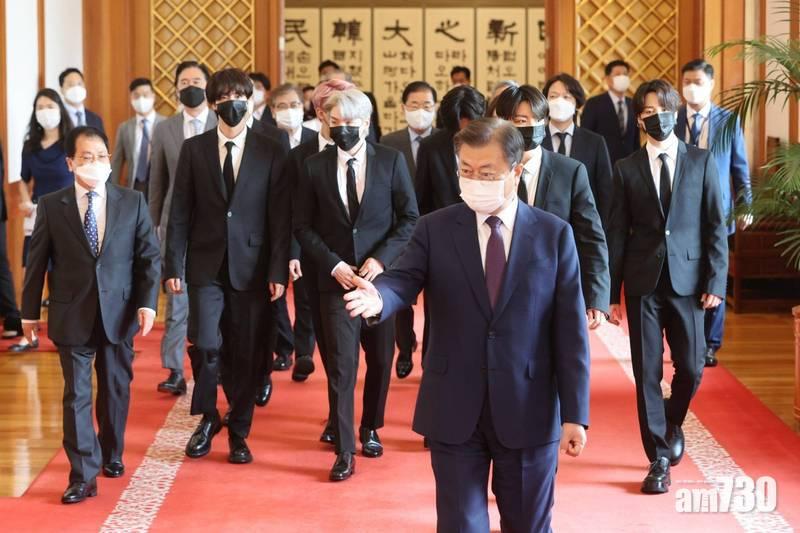 文在寅率領BTS訪美。