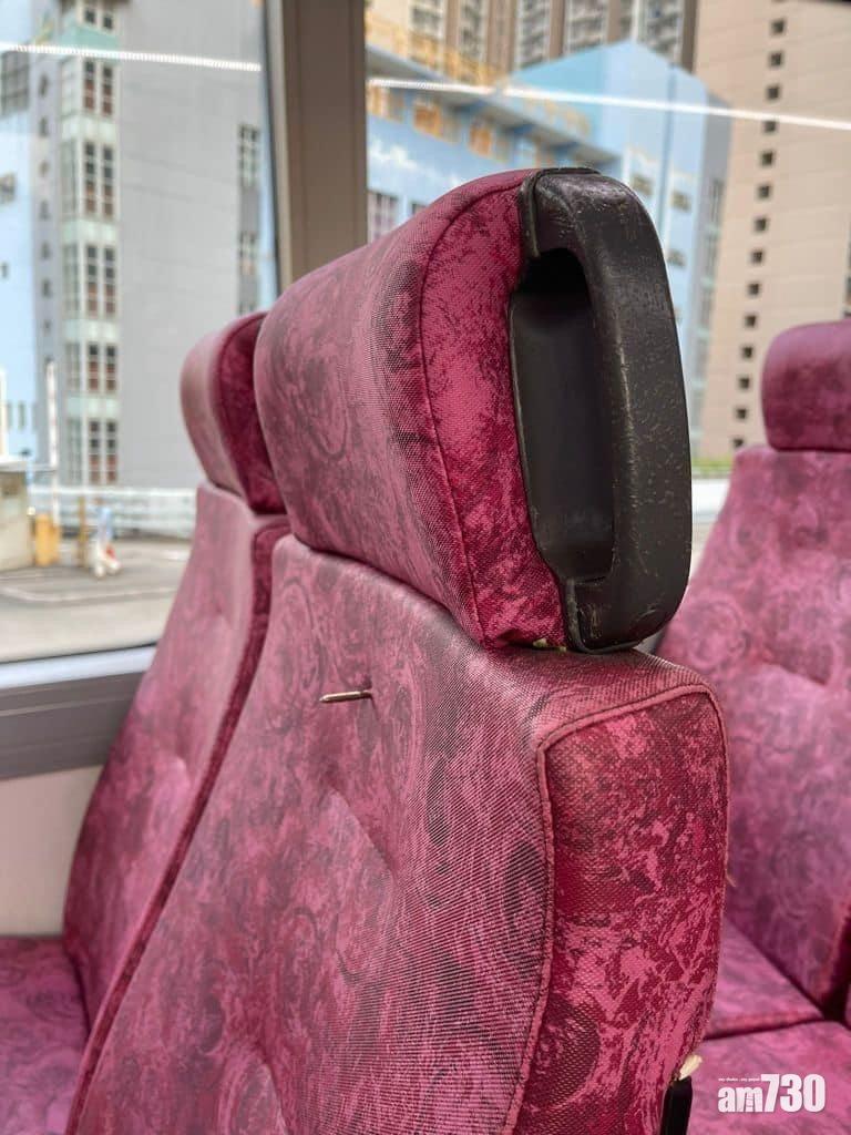 13M巴士座椅被插釘,九巴已報警處理。(網上圖片)