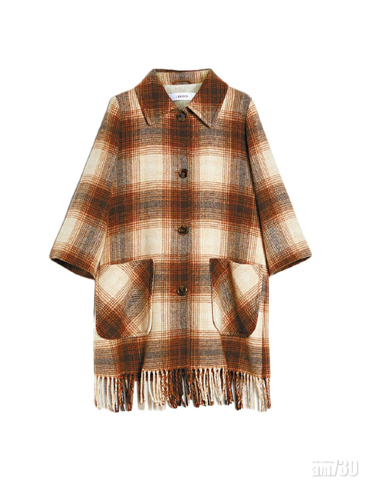 啡色格仔long coat $6,280(C)