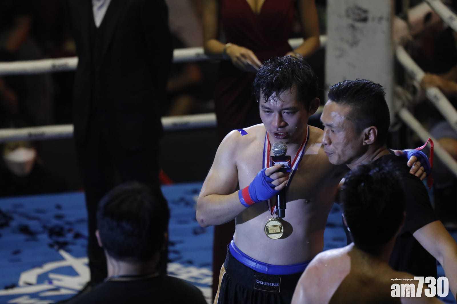 林作事後稱自己也成功擊中鍾培生的鼻子。(林俊源攝)