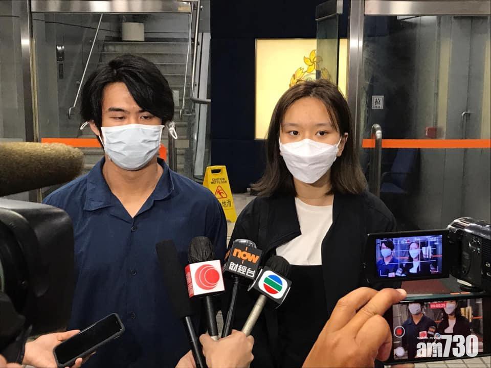 賢學思政黃沅琳(右)被落案起訴。