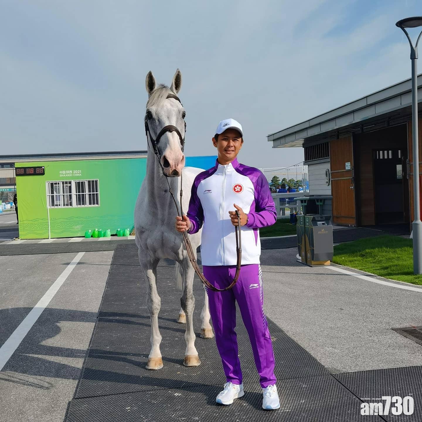 鄭文傑在馬術的個人賽預賽第1場取得第11名(香港馬術總會Facebook圖片)