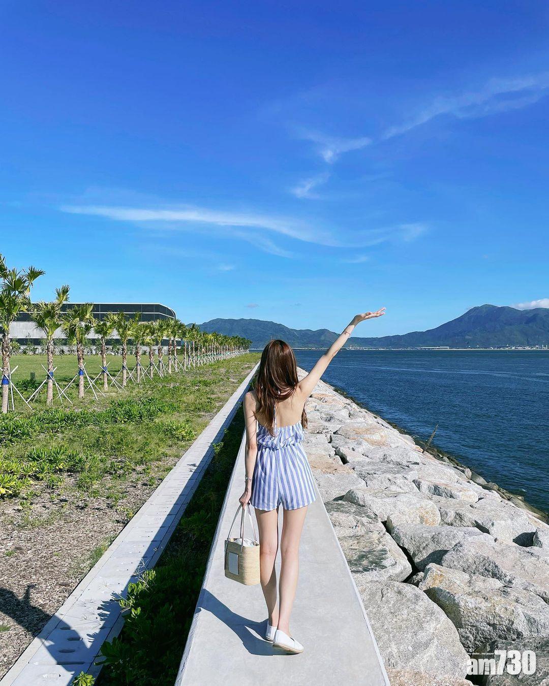 沿海堤壩可以讓大家欣賞到海景。