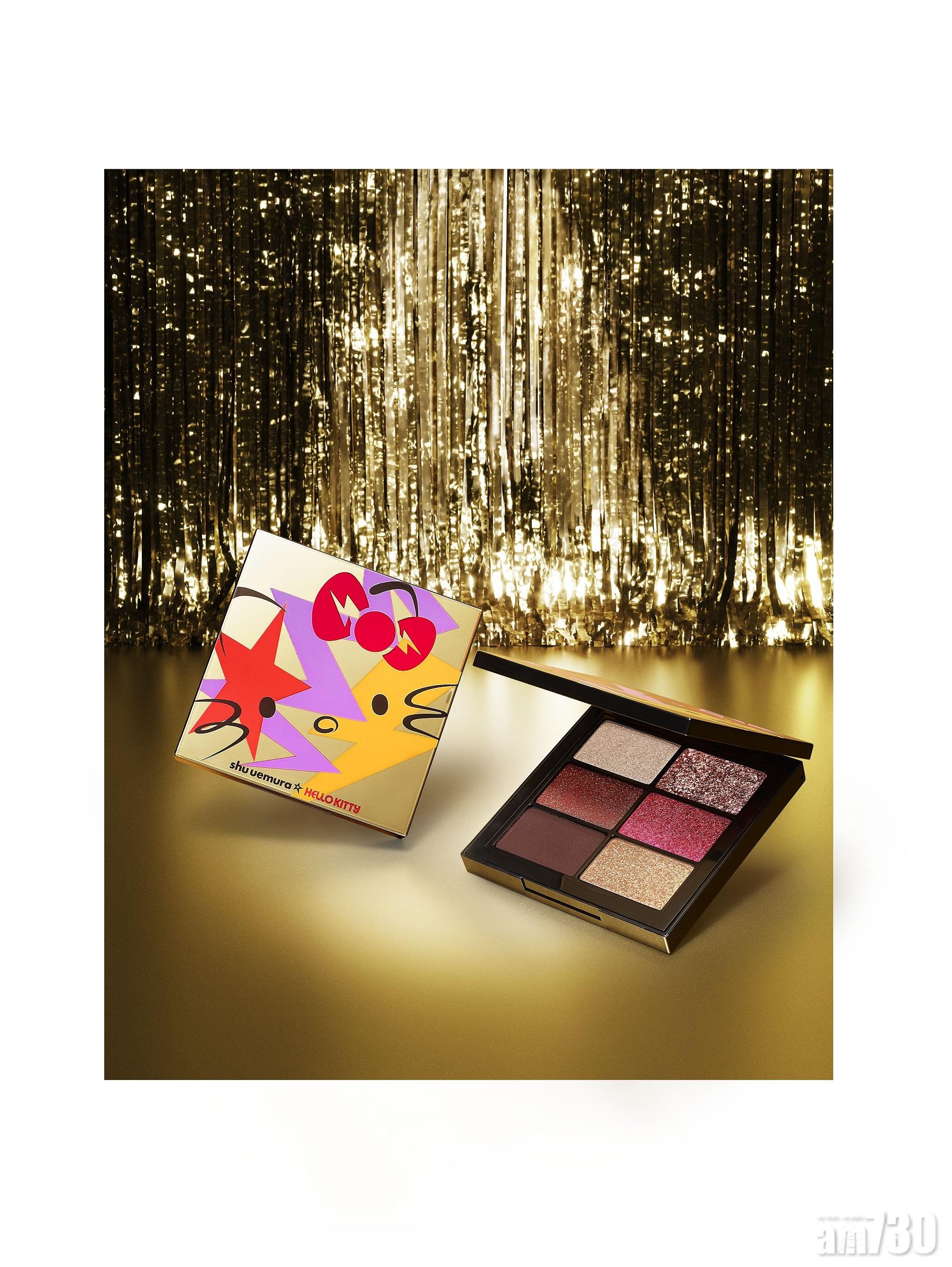 disco glam 眼影組合 $450
迷你眼影組合共有6款色調,以充滿節日氣氛的閃爍紅色、棕色及金色為主調,極易配襯,小巧精緻設計可隨身攜帶。