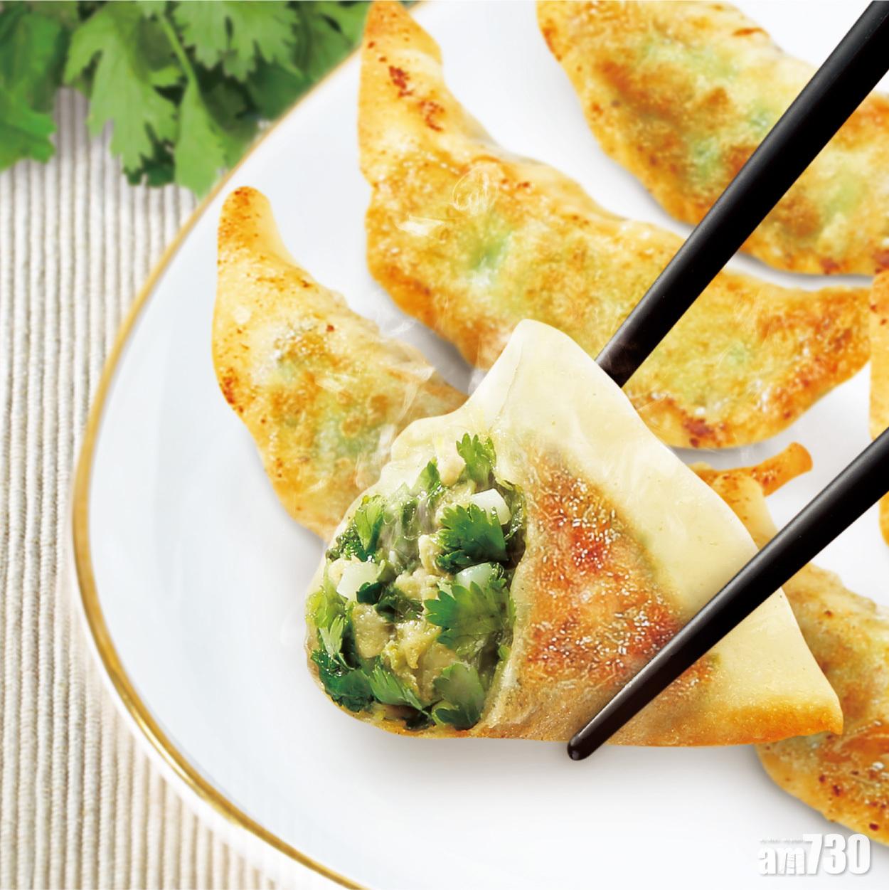 芫茜豬肉餃料加入大量芫茜,茜味十足