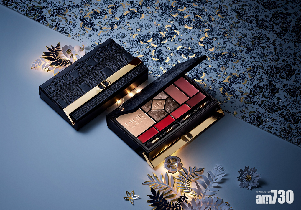 聖誕珍藏版彩妝組合綴以金色金屬扣,別具貴氣。$1,000