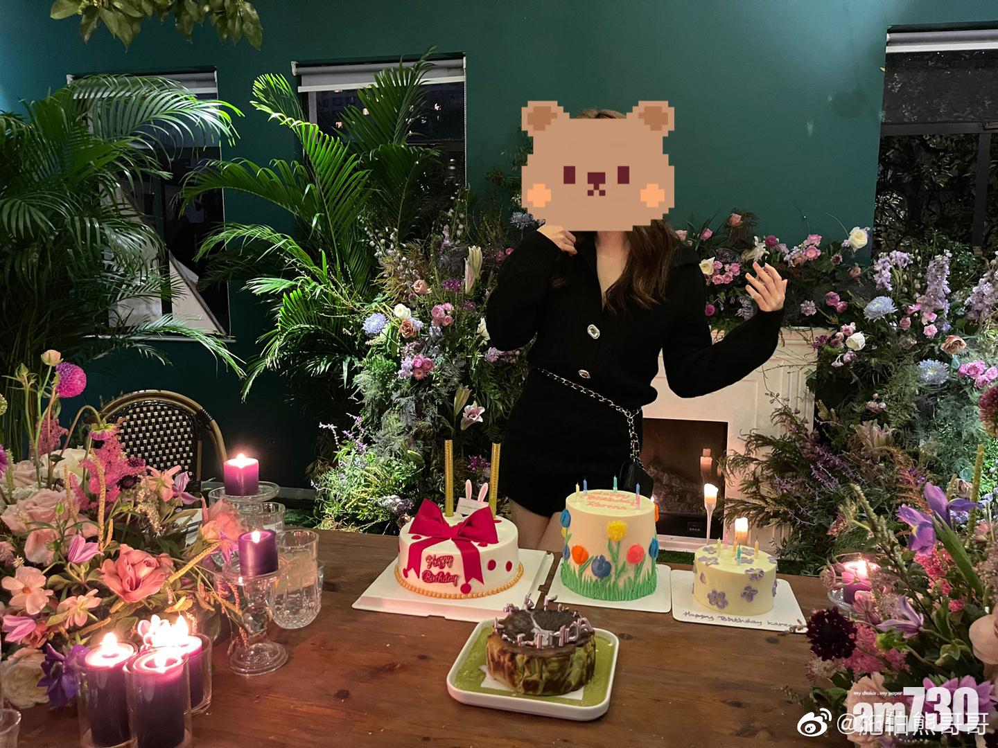 施伯雄上載照片賀女友吳千語生日。