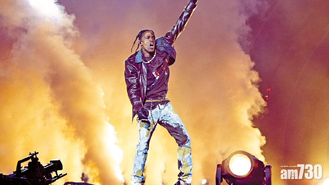 有指Travis Scott一出場,觀眾湧往台前。
(美聯社)