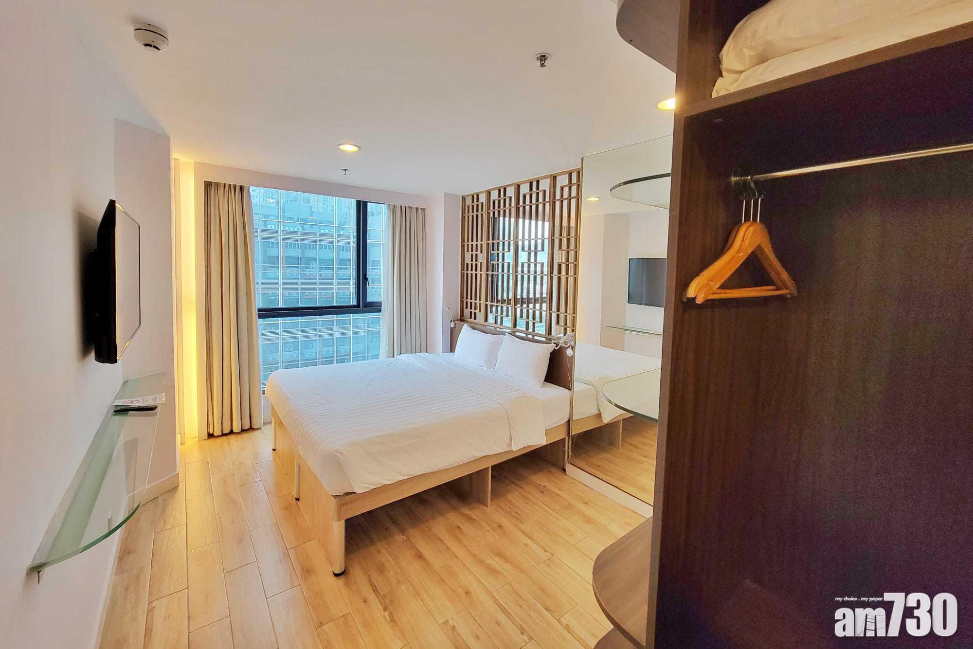 「德薈」提供30間雙人房,面積147呎至185呎。(莊振邦攝)