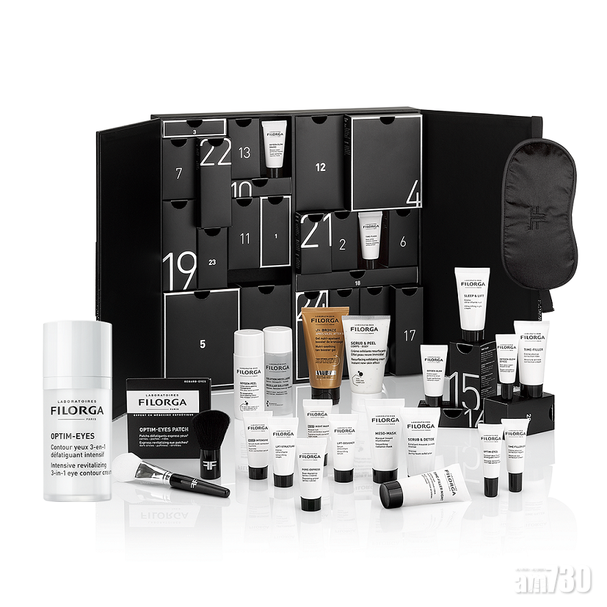 FILORGA聖誕珍藏版倒數日曆總值$2,564,一共有24格。