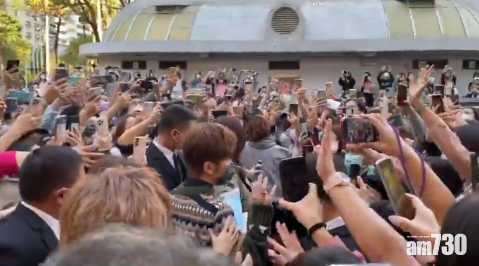 Anson Lo出席謝票活動。(網上影片截圖)