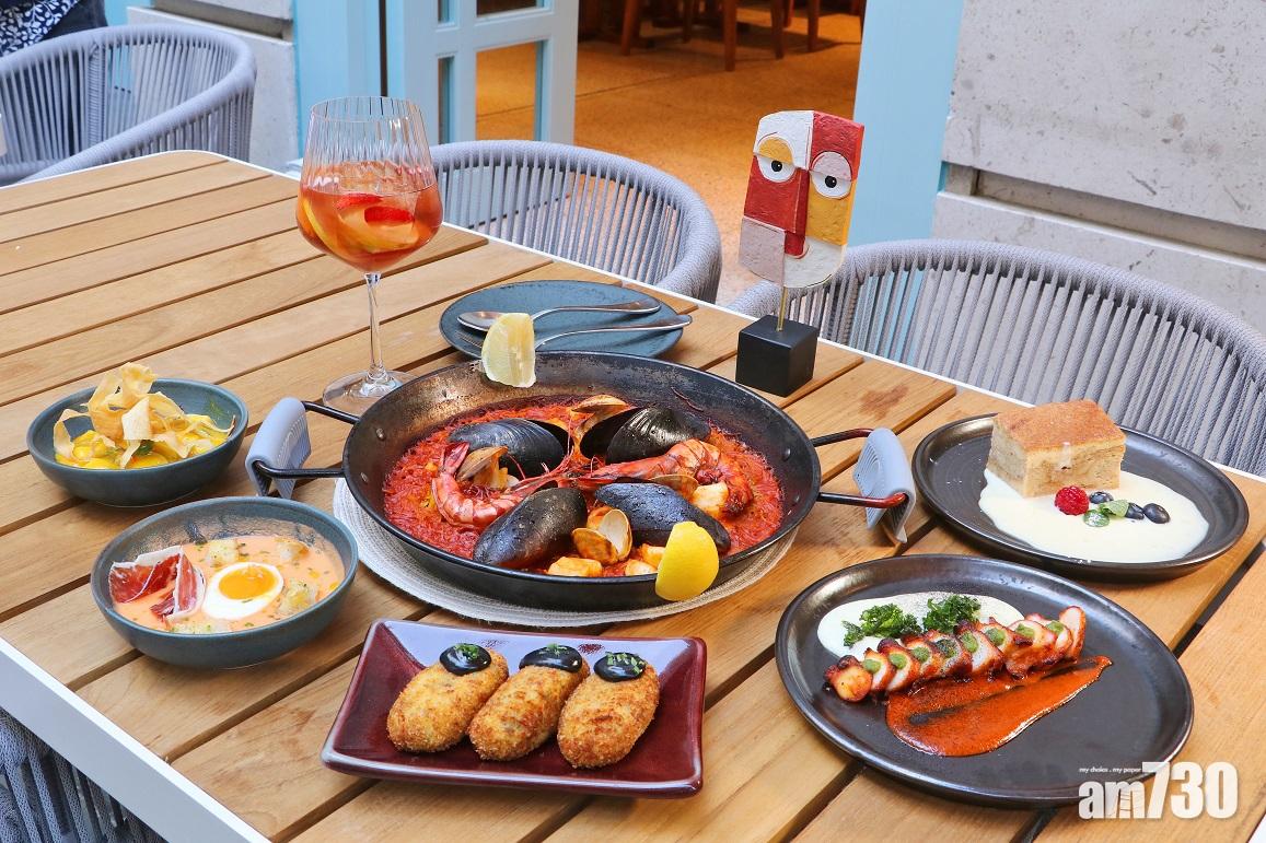 食物選擇豐富,以地道西班牙美食為主,如多款開胃小吃Tapas、西班牙海鮮燴飯等。
