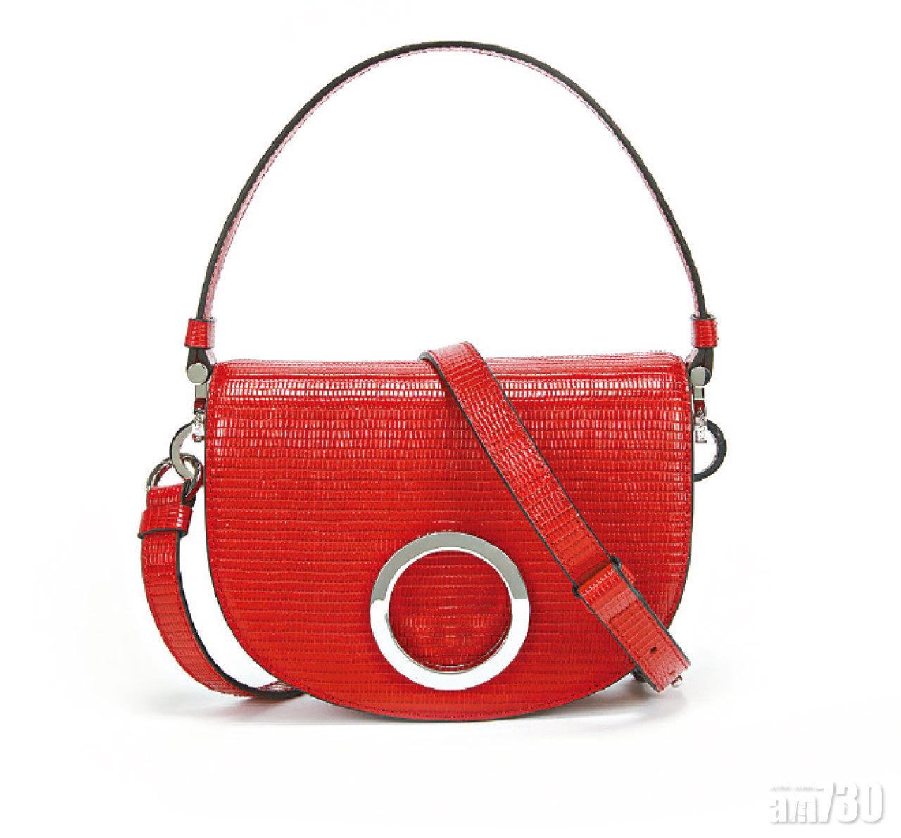 紅色壓紋兩用馬鞍袋 $1,880 (e)