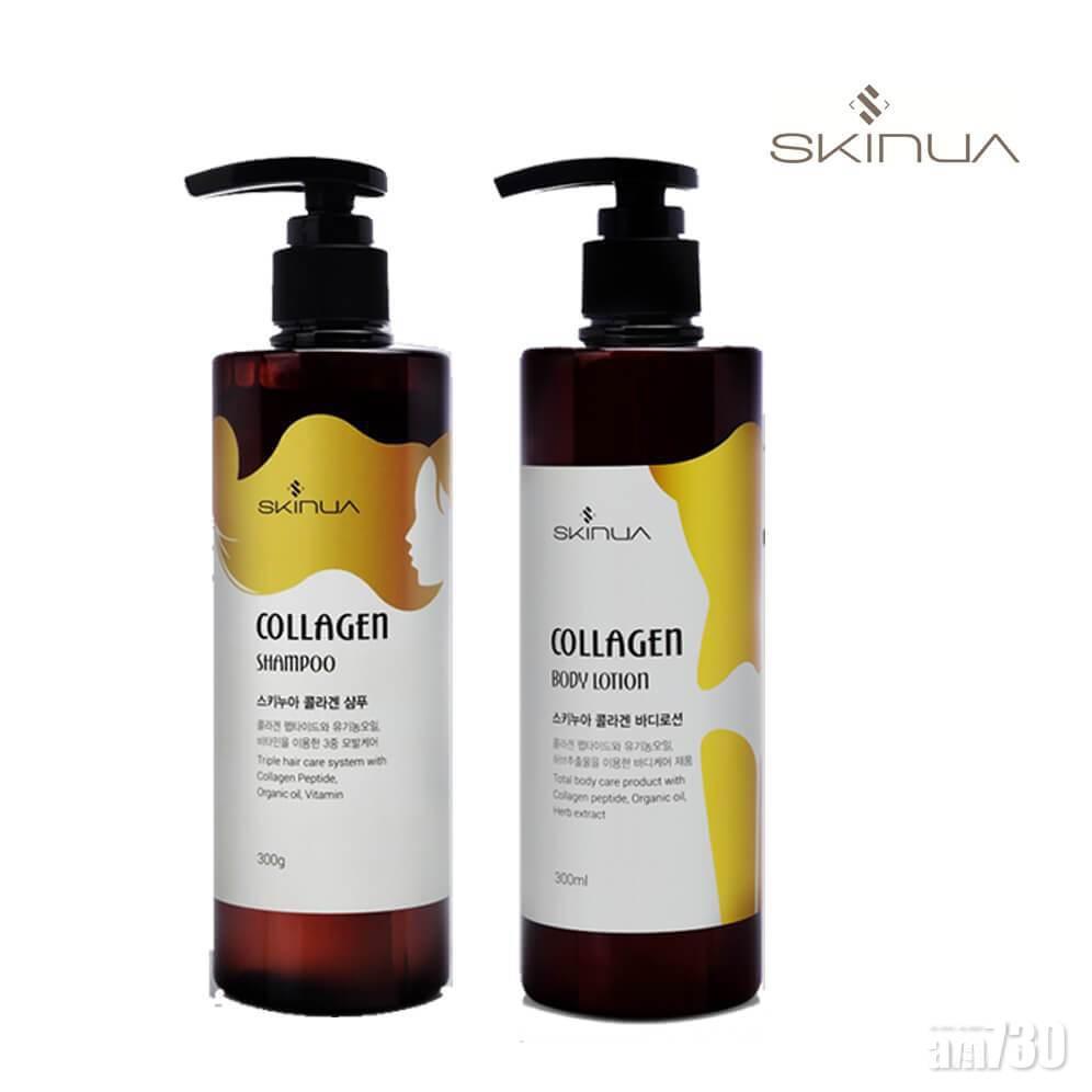 SKINUA 膠原蛋白洗頭水+膠原蛋白乳霜護理禮盒套裝