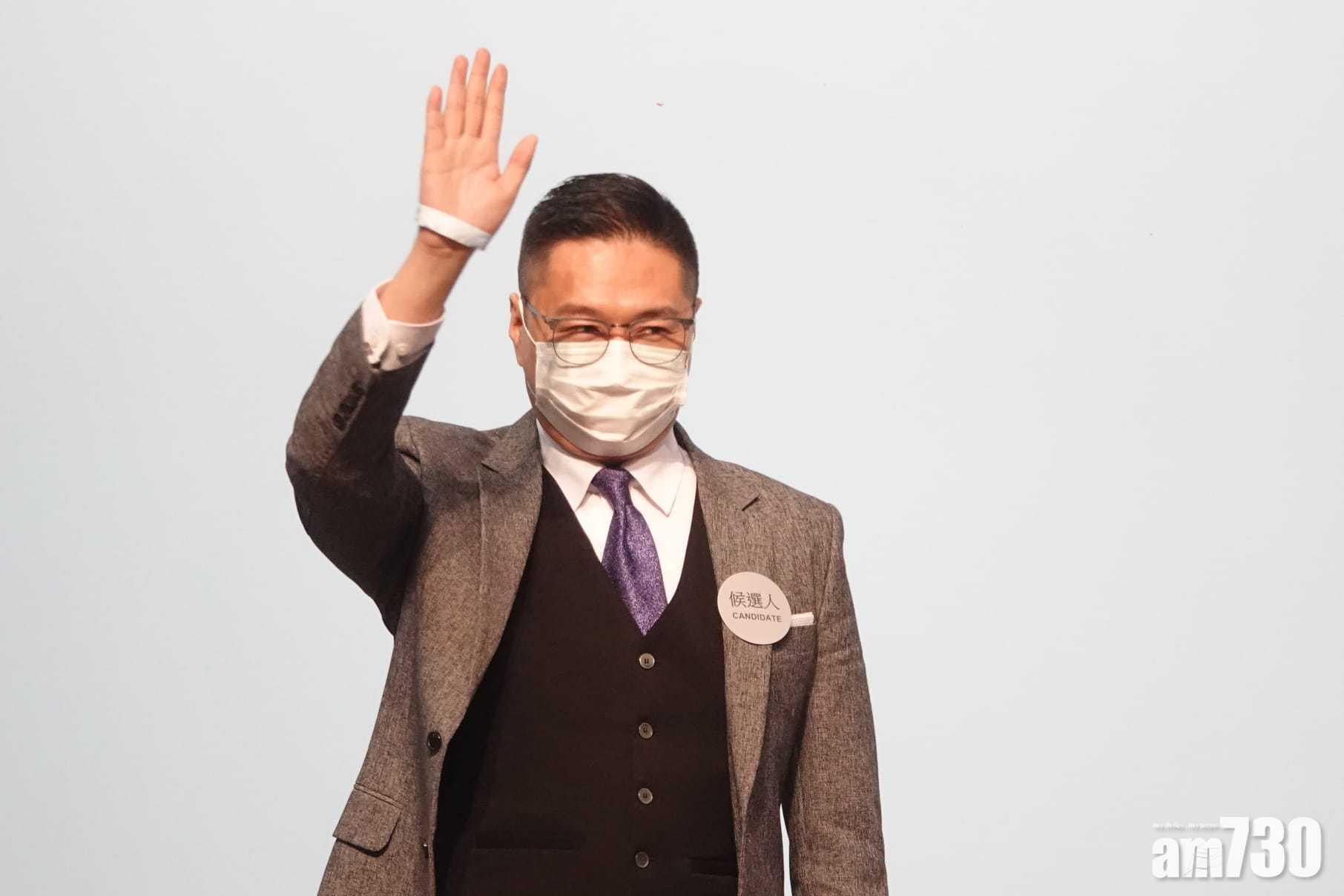 邵家輝成功當選。(陳奕釗攝)