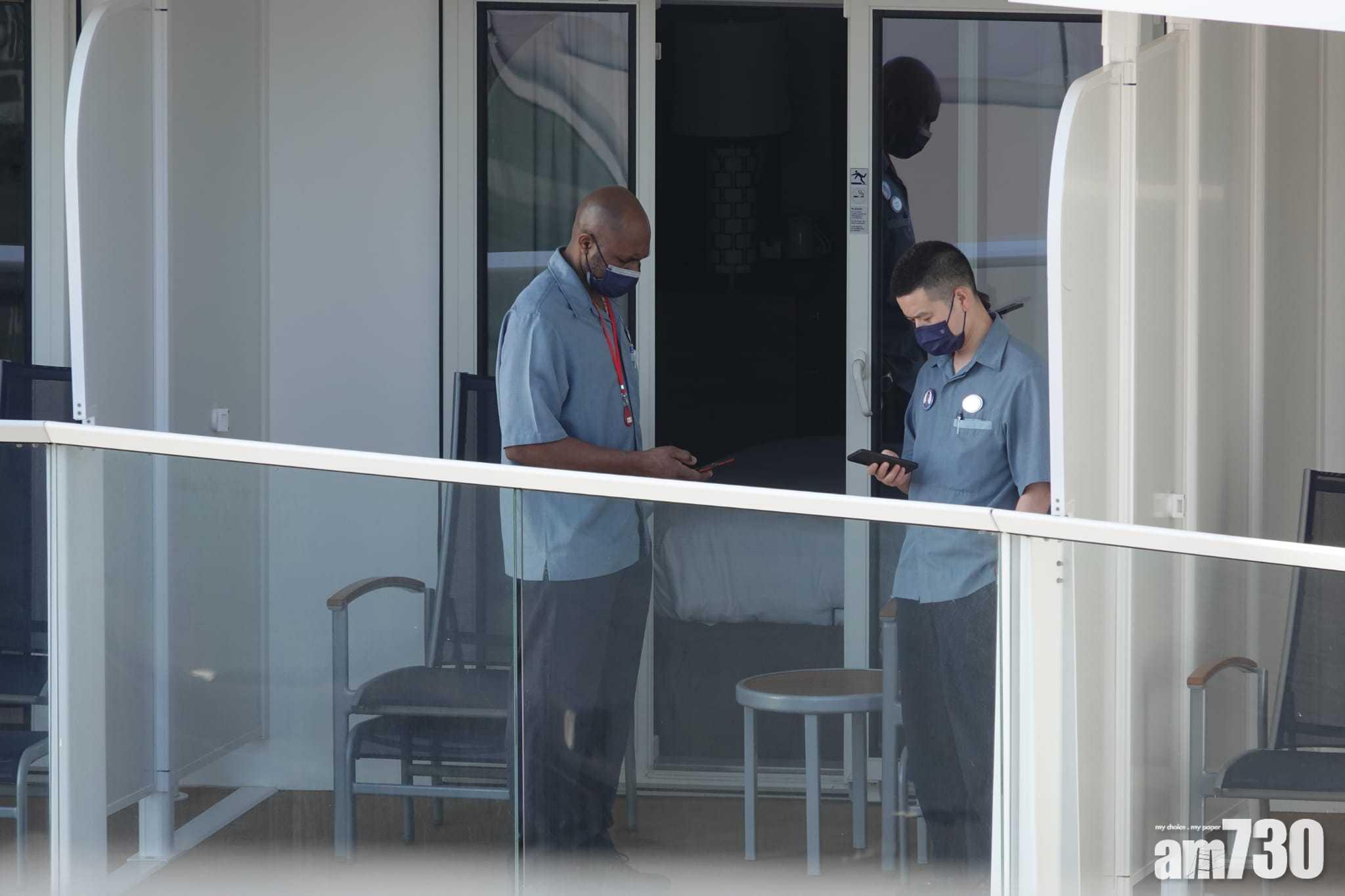 海洋光譜號今早已返回啟德郵輪碼頭。(陳奕釗攝)