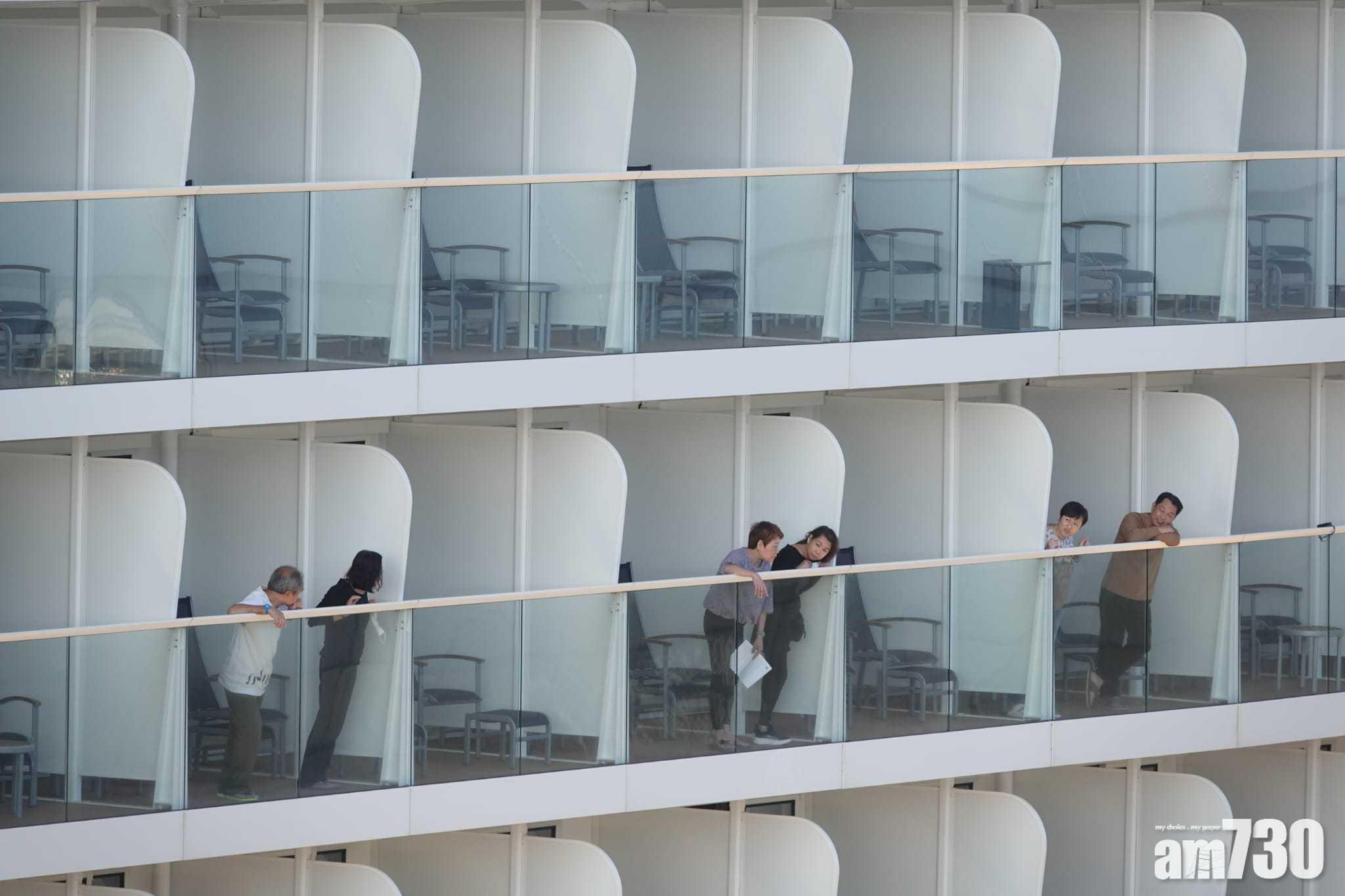 海洋光譜號今早已返回啟德郵輪碼頭。(陳奕釗攝)