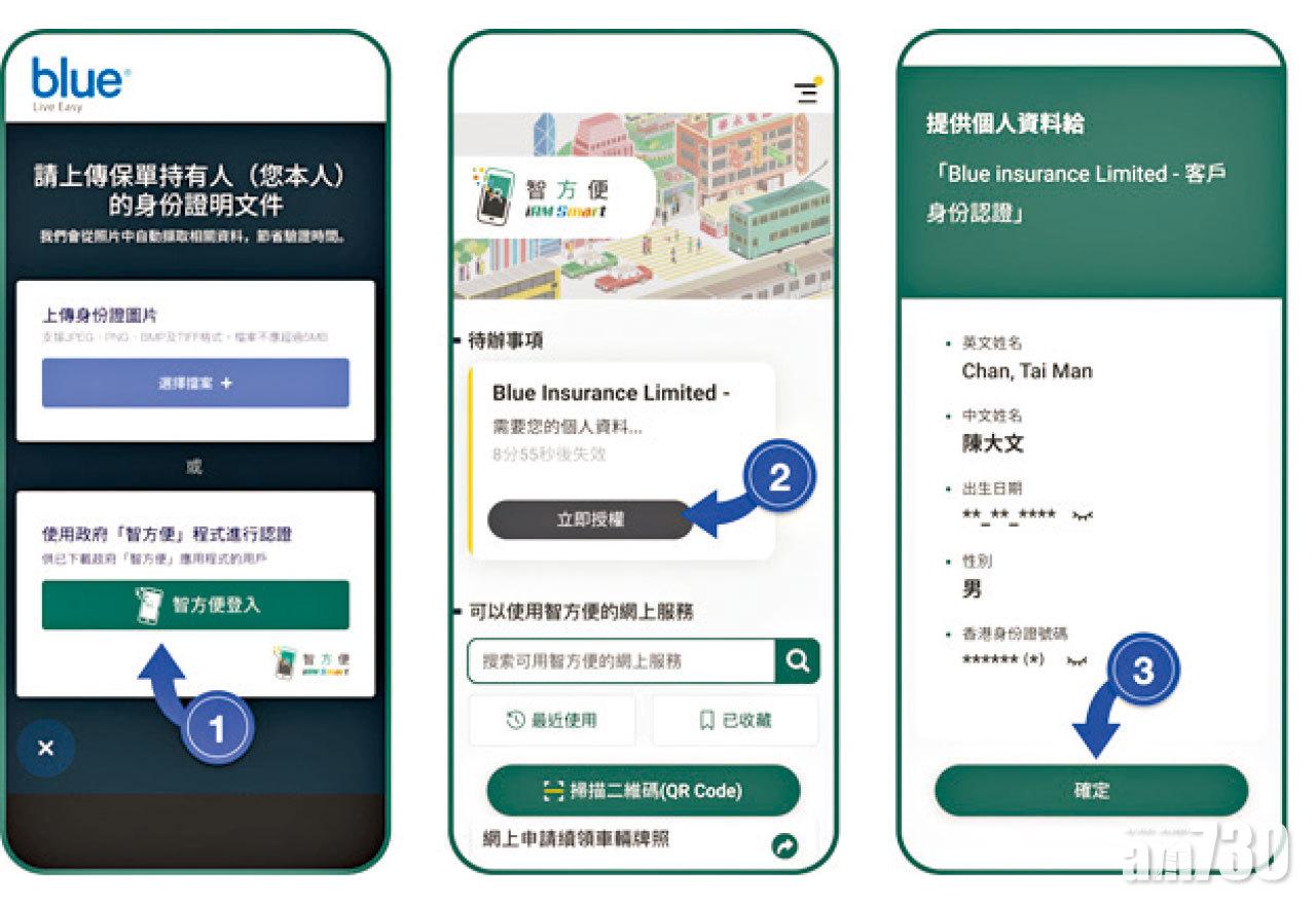 已登記「智方便」的客戶,投保時可選擇以數碼身份進行認證。