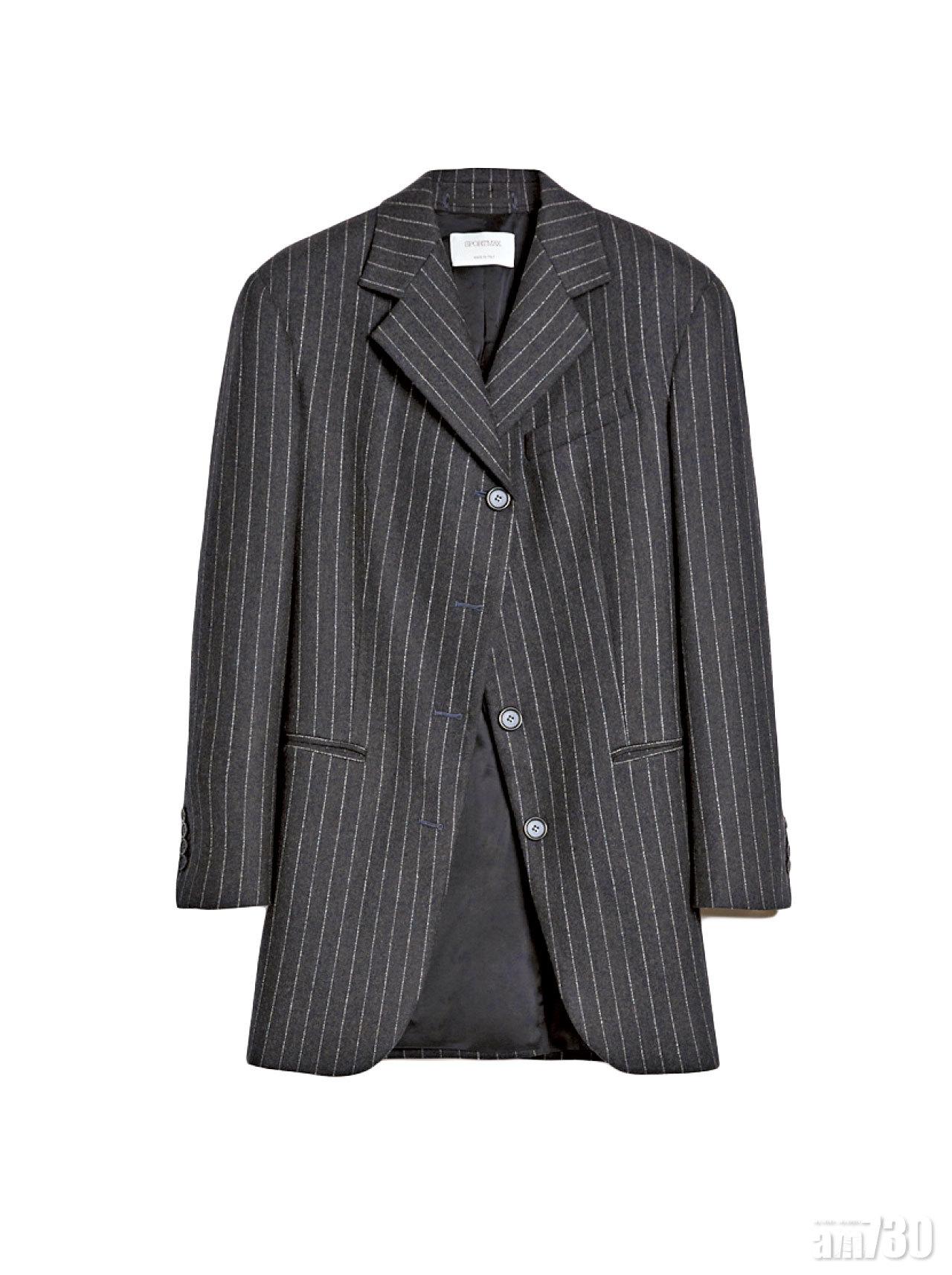 黑白色條紋呢絨blazer $9,980(G)