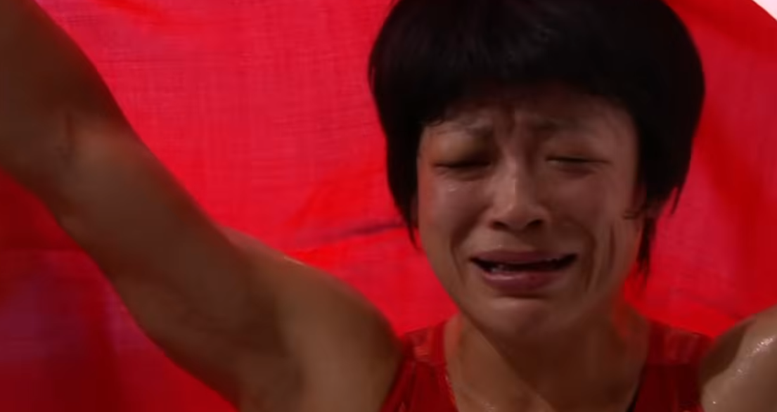 2012年倫敦奧運女子自由式摔跤48公斤級金牌得主小原日登美。(奧運官方YouTube)