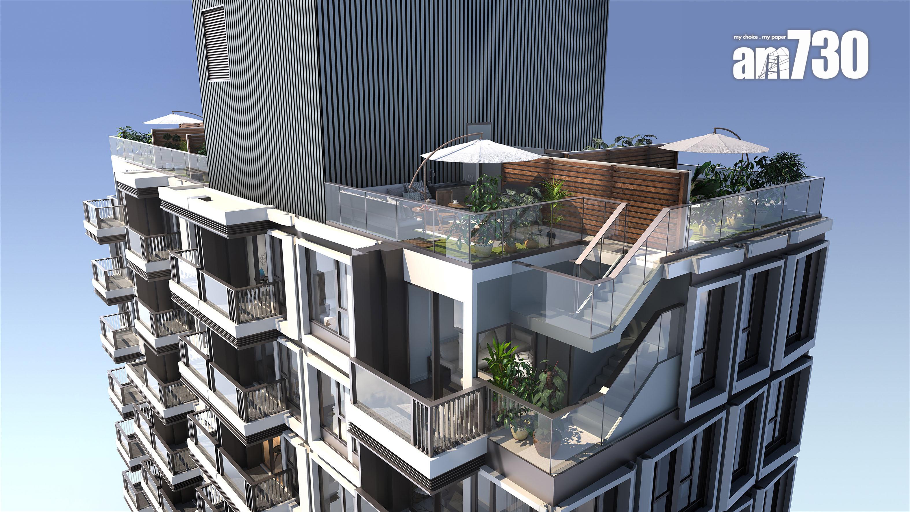 紅磡新盤|必嘉坊.迎匯433方呎頂層特色戶 內置樓梯直通附設平台及私人天台