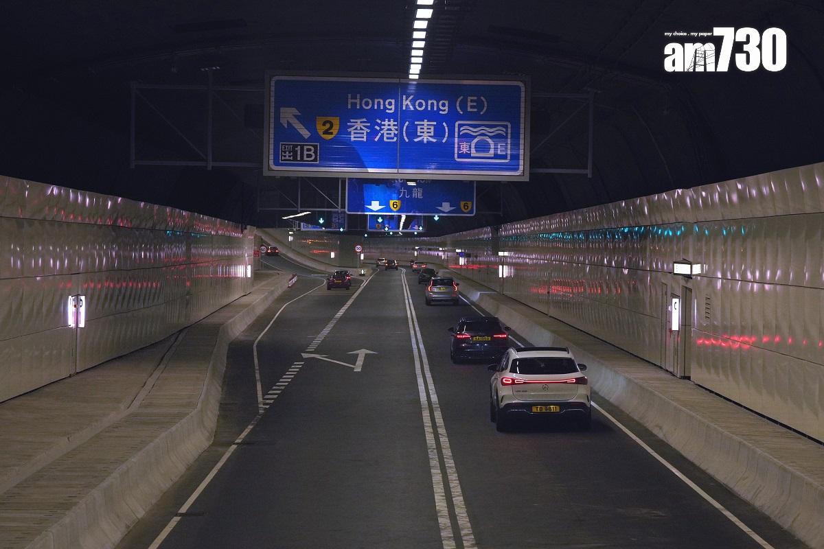 將藍隧道和將軍澳跨灣連接路12月11日通車,圖為將藍隧道。(陳奕釗攝)