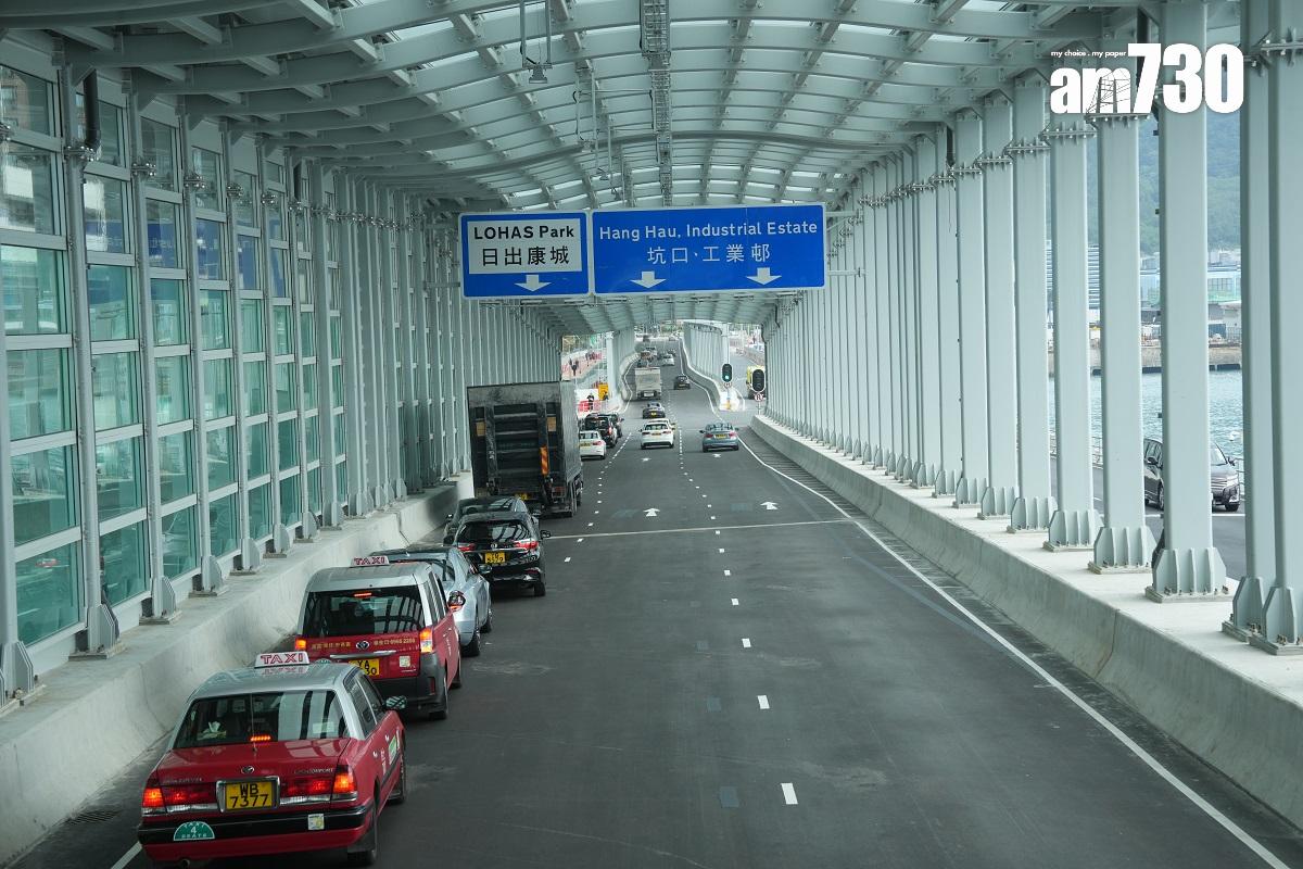 將藍隧道和將軍澳跨灣連接路12月11日通車,圖為將藍公路。(陳奕釗攝)