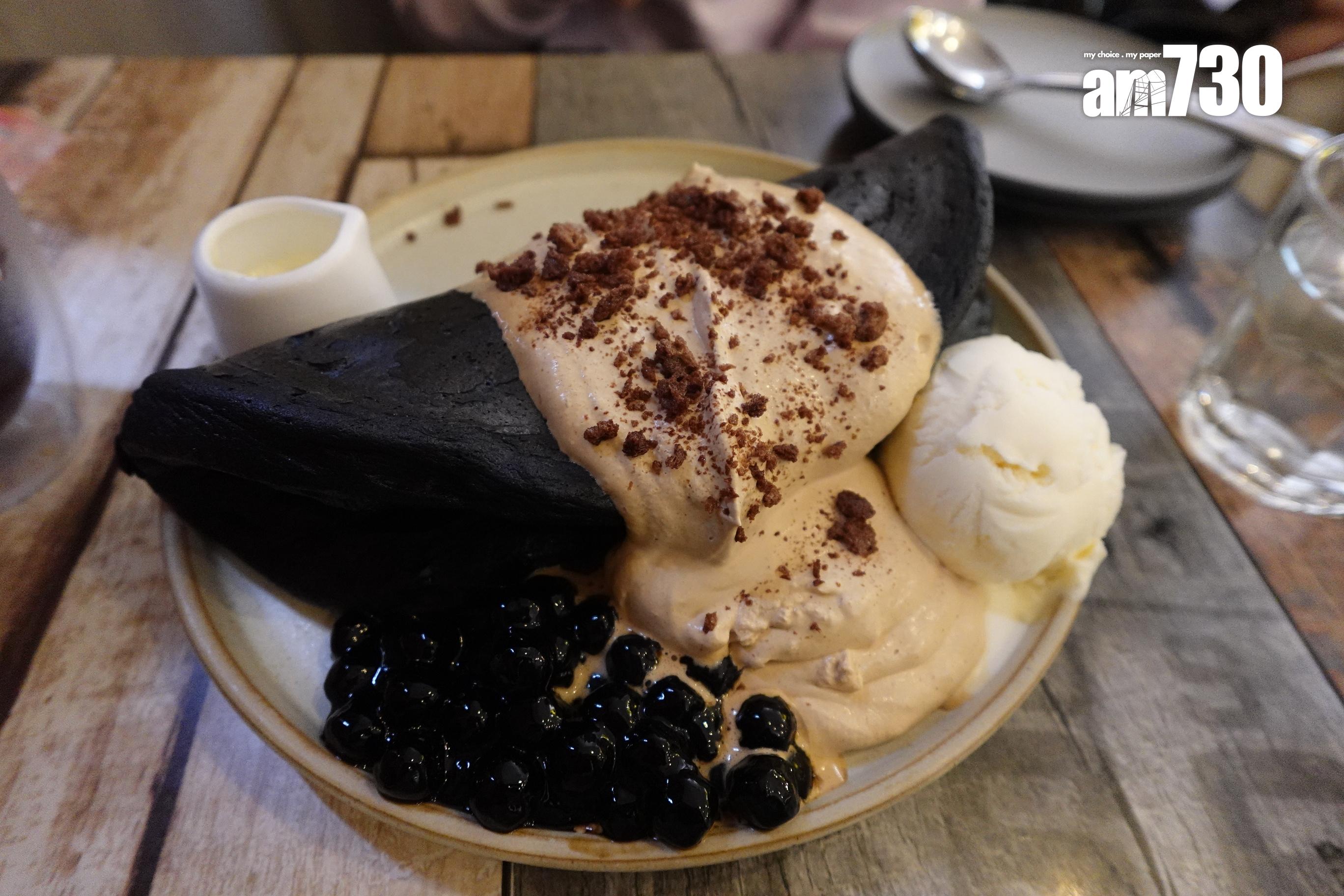 泰奶黑糖珍珠竹炭梳乎厘pancake MOP$128