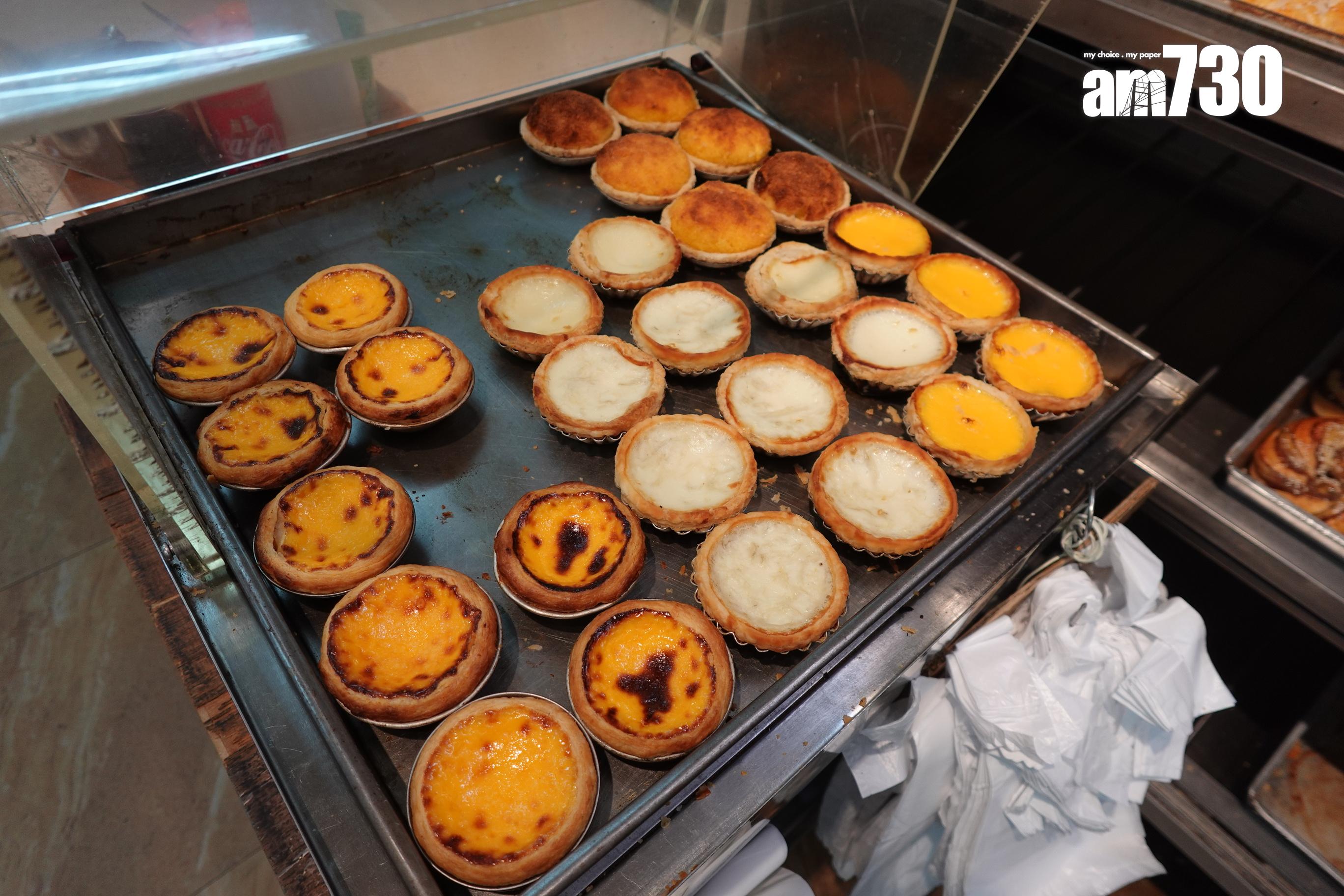 收銀處旁設有餅櫃,售賣有四式撻。