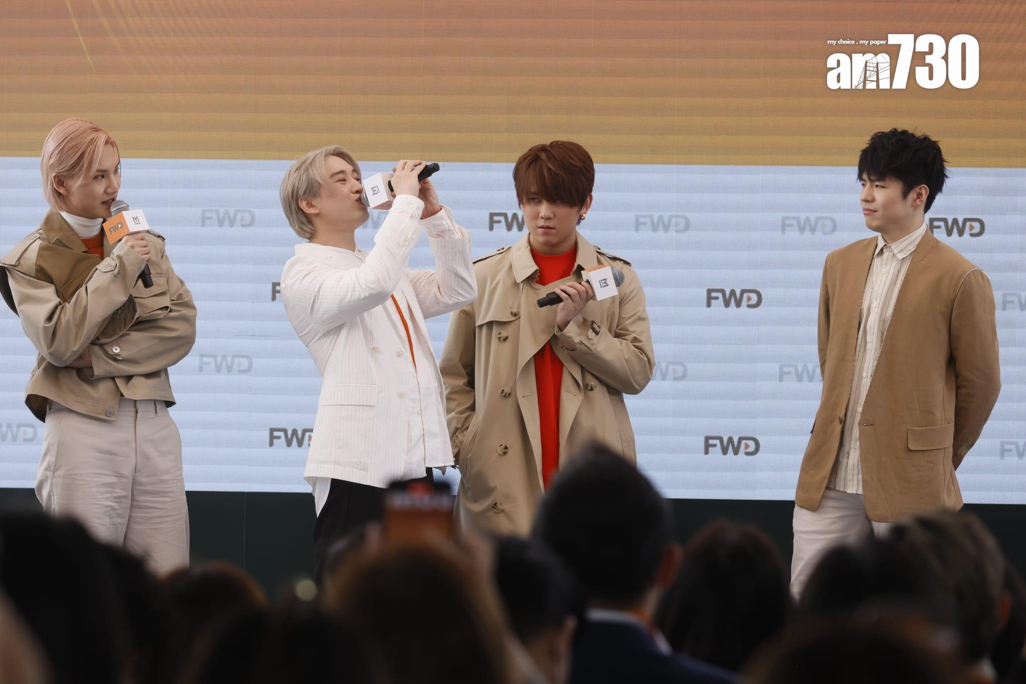 MIRROR四子:Jeremy, Jer, 姜濤和陳卓賢。 (蘇文傑攝)