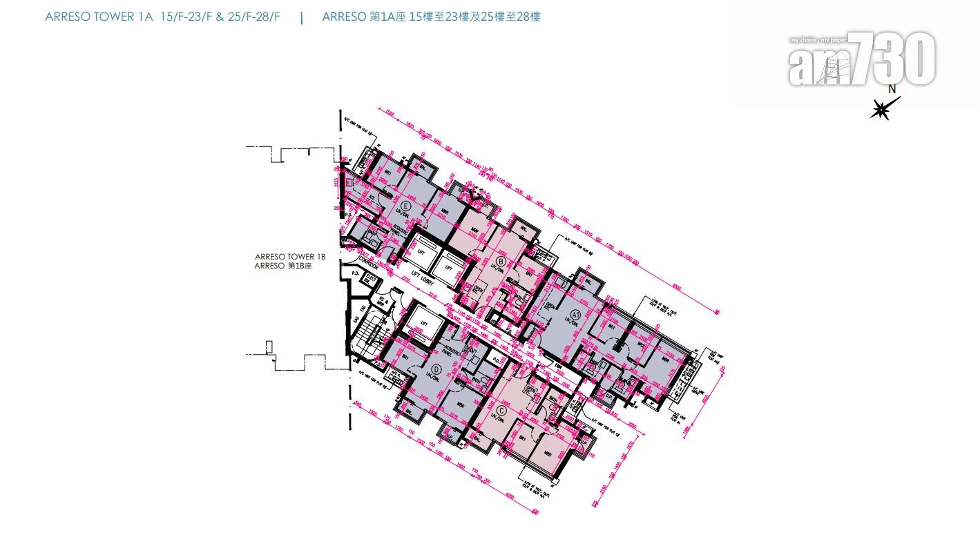 新盤樓書|屯門NOVO LAND第2B期 標準戶兩房佔全盤63%