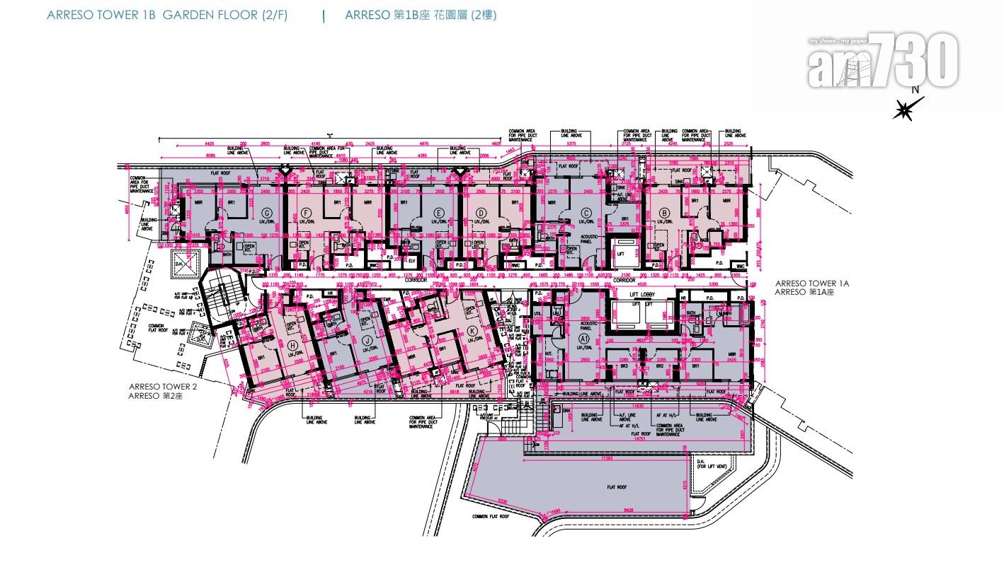 新盤樓書|屯門NOVO LAND第2B期 標準戶兩房佔全盤63%