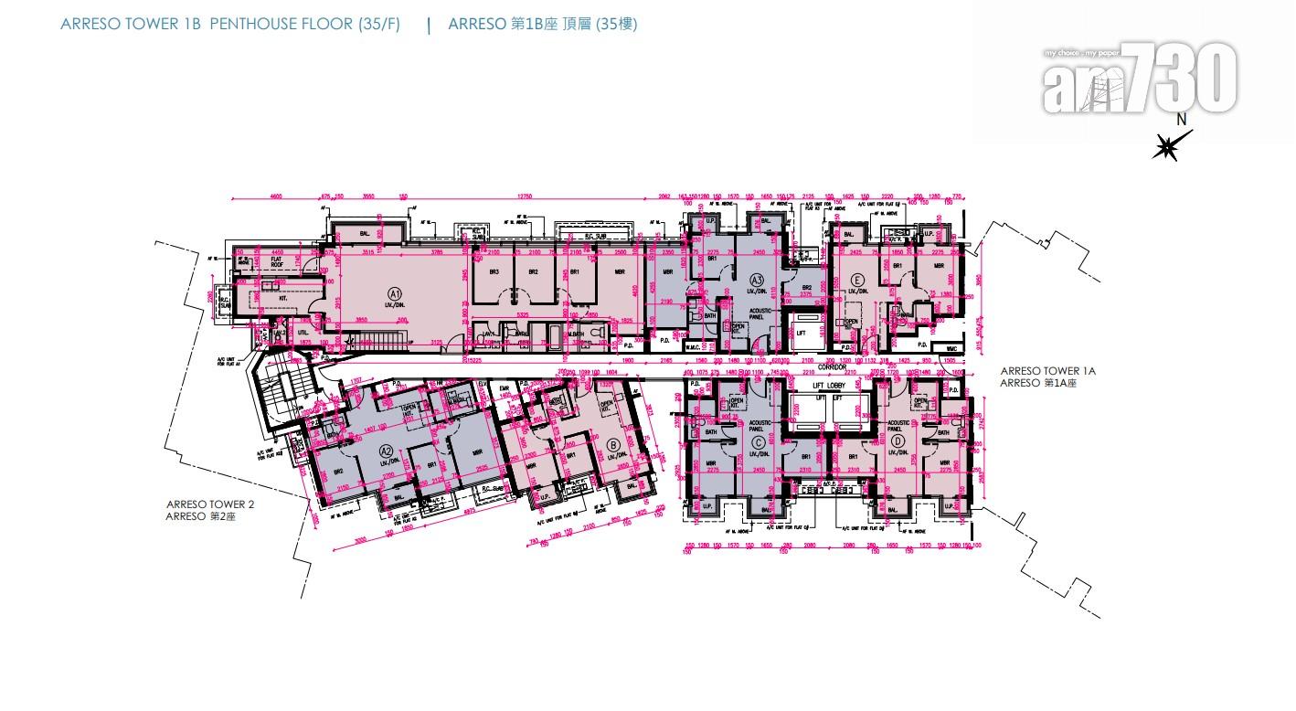 新盤樓書|屯門NOVO LAND第2B期 標準戶兩房佔全盤63%