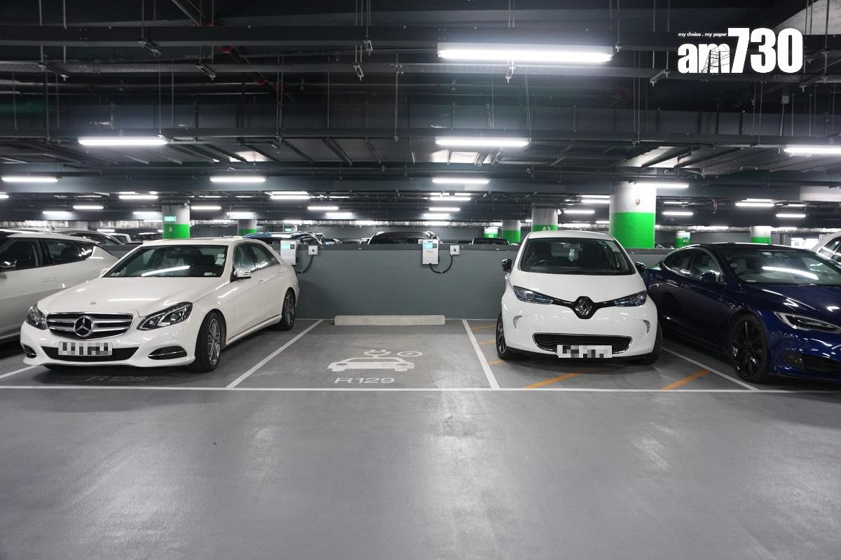 香園圍邊境管制站停車場泊位供不應求,連非泊位也要供私家車停泊。(陳奕釗攝)