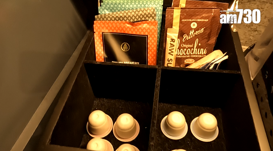有齊咖啡膠囊、茶包等等,一起床就可以嘆杯靚啡。