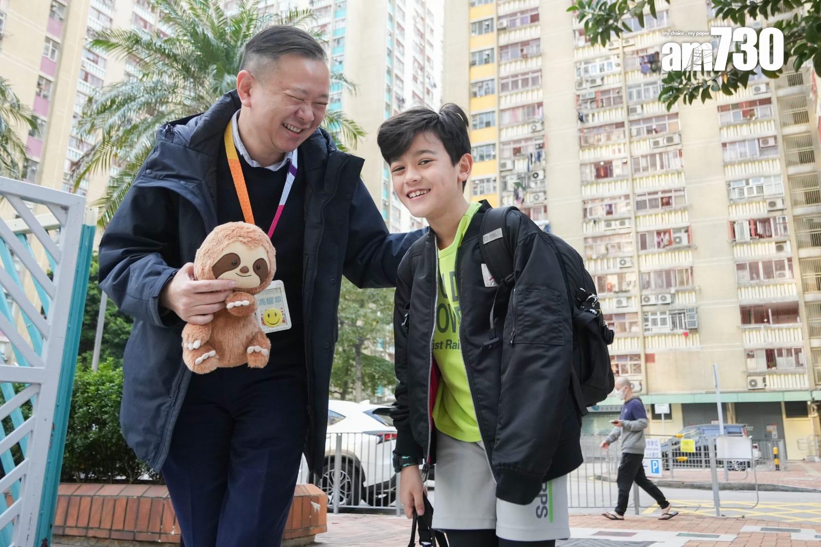 有學生指今早趕時間出門,所以沒有戴口罩。(李睿哲攝)